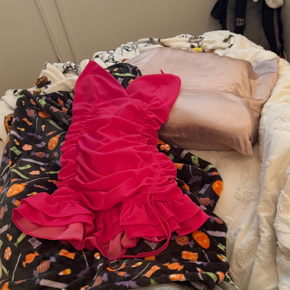 Hello Molly Pink Ruffled Dress